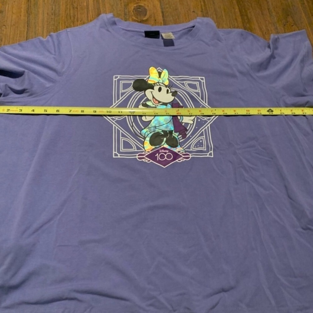 Walt Disney Company 100 Year Celebration T-shirt with Holograph Minnie Mouse 1X - Picture 7 of 7